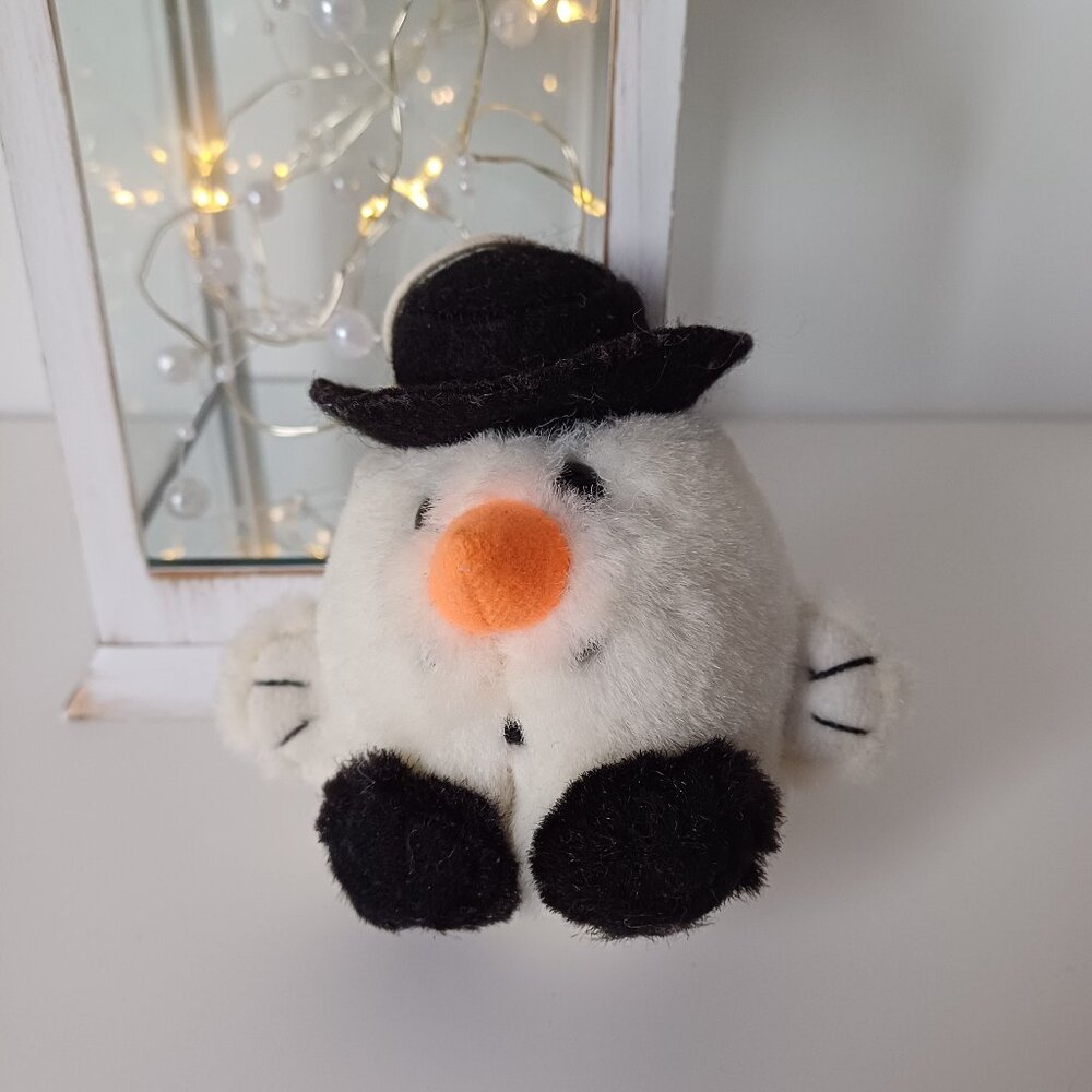 Purr-Fection Cushy Critter MJC Plush Collection Christmas Snowman Ornament Plush